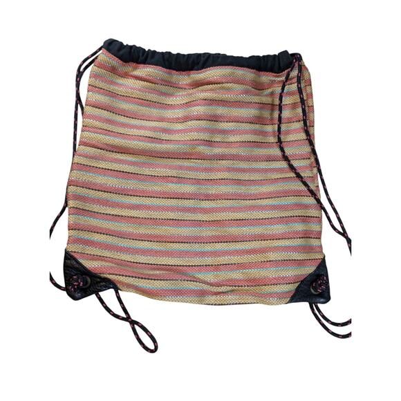 Dakine Drawstring Backpack Multicolor Dakine Cotton Boho Drawstring Bag - Picture 2 of 4